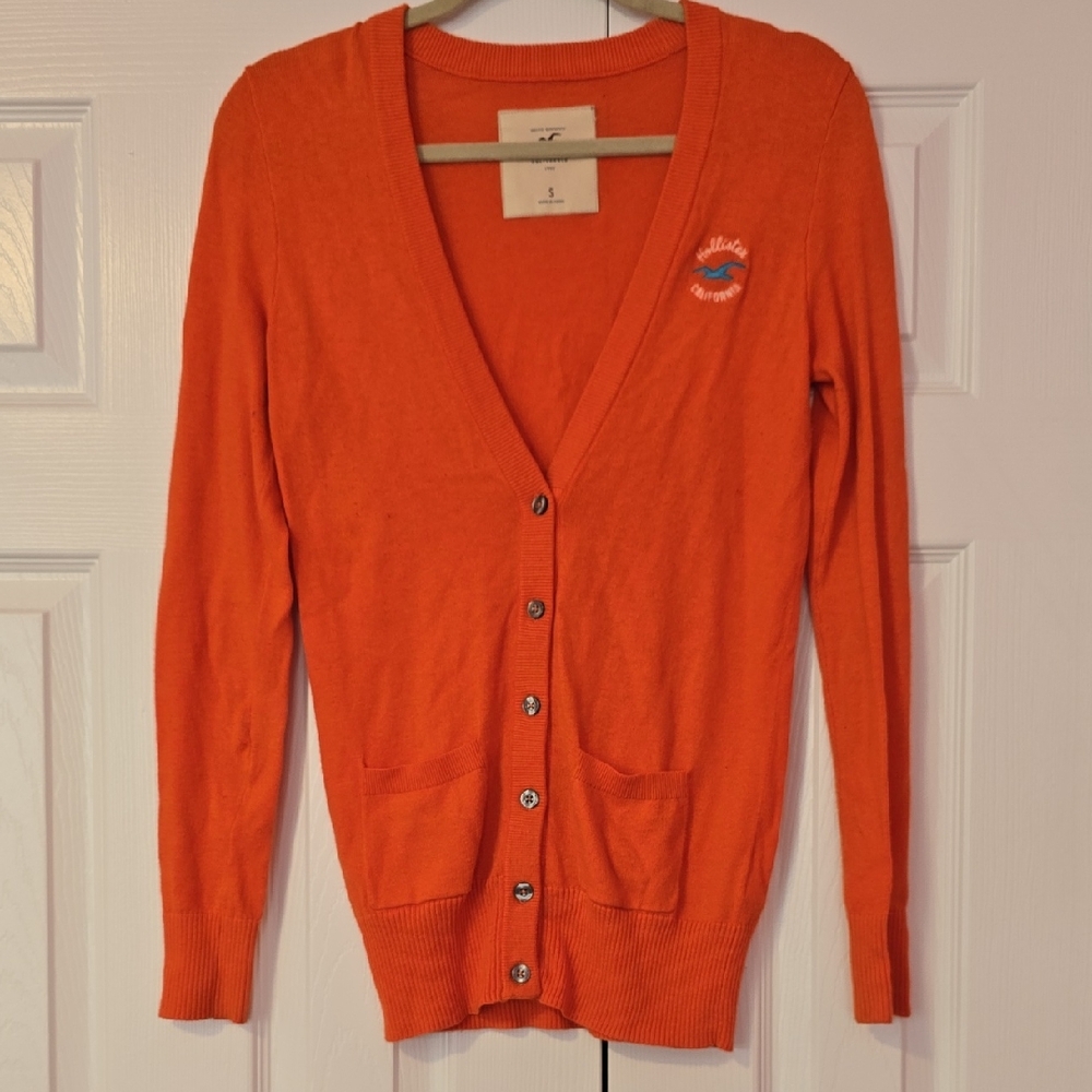 Hollister Vibrant Orange Women's Cardigan